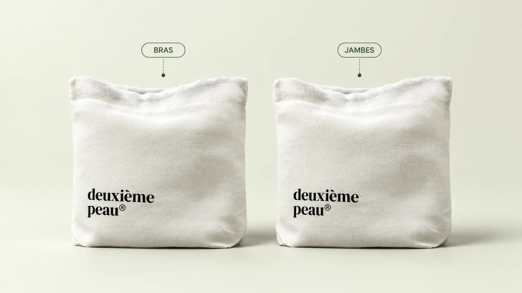 Deux pochettes deuxième peau, pour les bras et les jambes